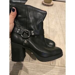 Nine West Women's Black Knee High Harness Riding Boots Size 9